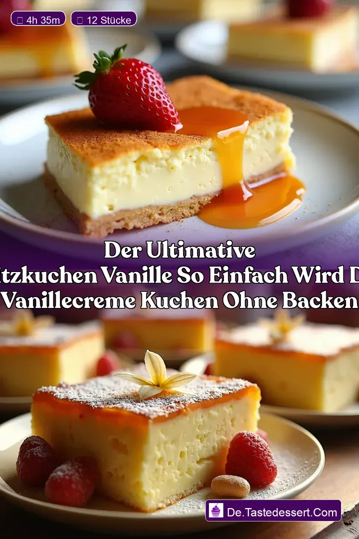 Der Ultimative Blitzkuchen Vanille So Einfach wird der Vanillecreme Kuchen ohne Backen