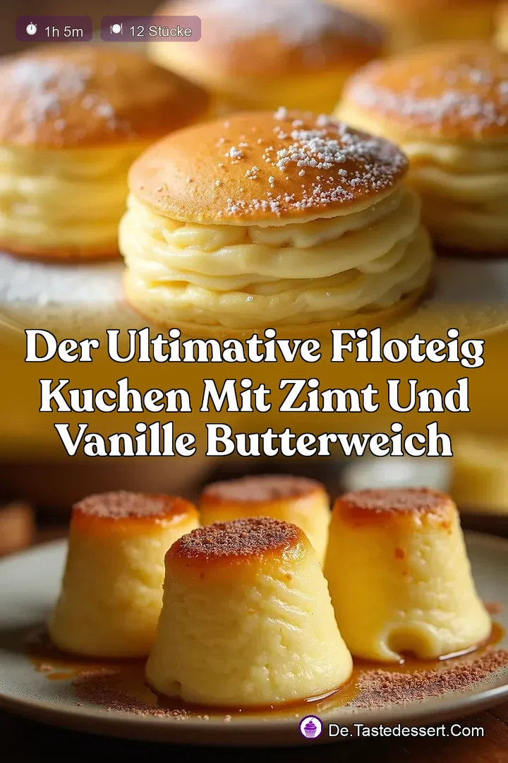 Der ultimative Filoteig Kuchen mit Zimt und Vanille butterweich