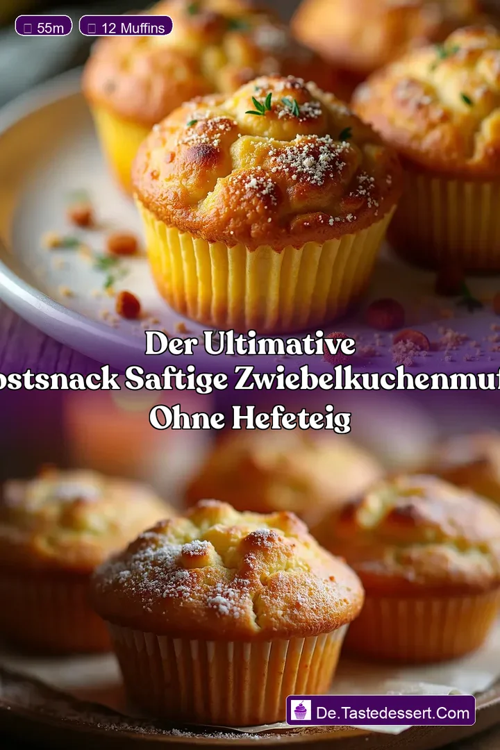 Der ultimative HerbstSnack Saftige ZwiebelkuchenMuffins ohne Hefeteig