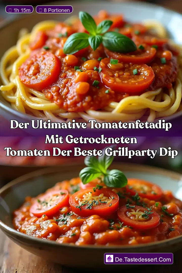 Der Ultimative TomatenFetaDip mit getrockneten Tomaten Der beste Grillparty Dip