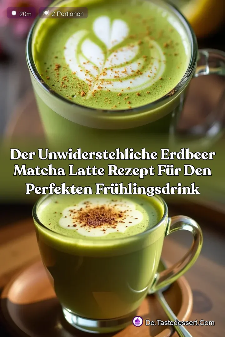 Der unwiderstehliche Erdbeer Matcha Latte Rezept f&uuml;r den perfekten Fr&uuml;hlingsdrink