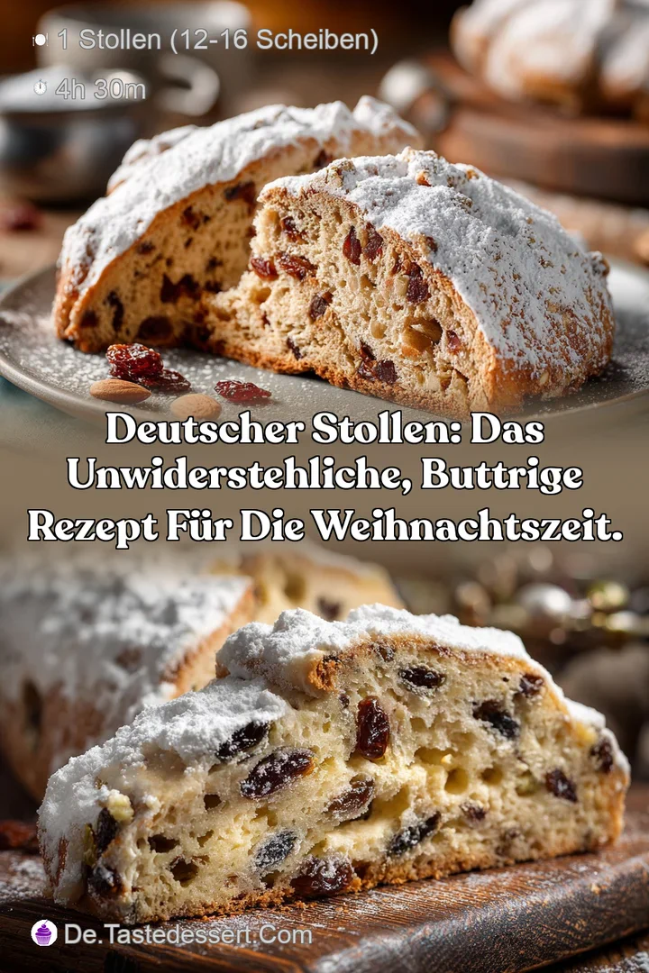 Deutscher Stollen: Das unwiderstehliche buttrige Rezept f&uuml;r die Weihnachtszeit.