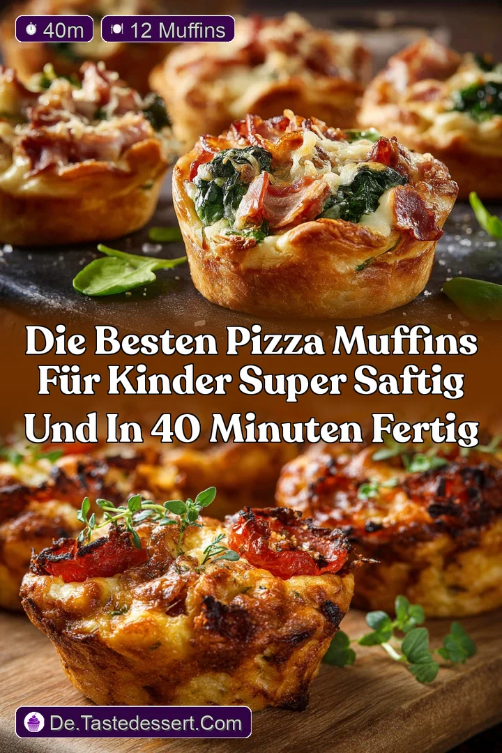 Die besten Pizza Muffins f&uuml;r Kinder Super saftig und in 40 Minuten fertig