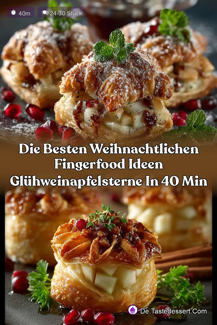 Die besten Weihnachtlichen Fingerfood Ideen Gl&uuml;hweinApfelSterne in 40 Min