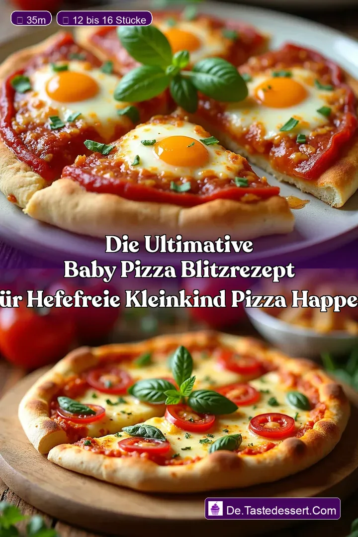 Die Ultimative Baby Pizza BlitzRezept f&uuml;r Hefefreie Kleinkind Pizza Happen