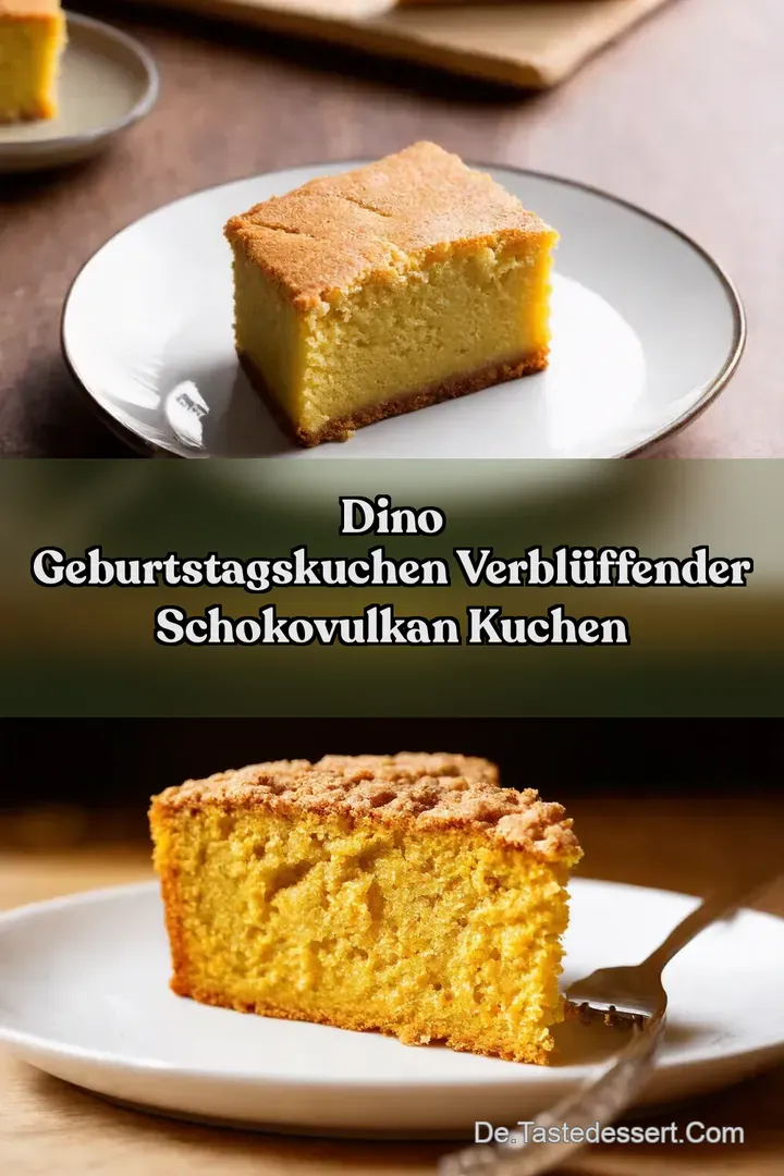 Dino Geburtstagskuchen Verbl&uuml;ffender SchokoVulkan Kuchen