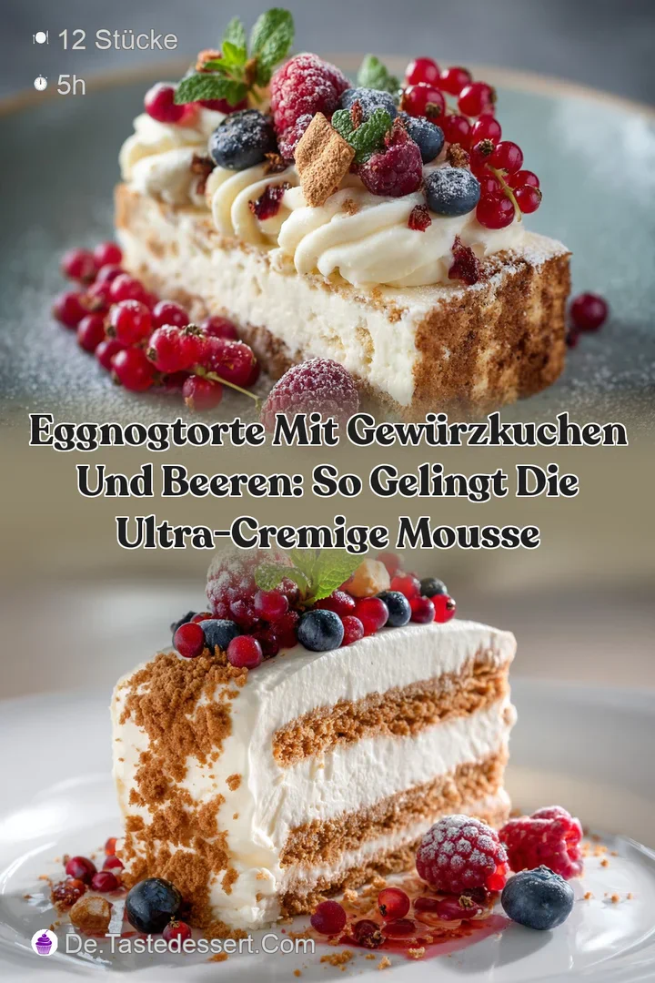 EggnogTorte mit Gew&uuml;rzkuchen und Beeren: So gelingt die ultra-cremige Mousse