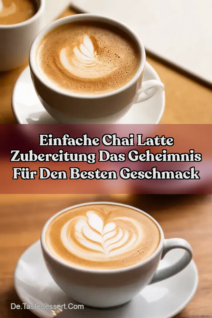 Einfache Chai Latte Zubereitung Das Geheimnis f&uuml;r den besten Geschmack
