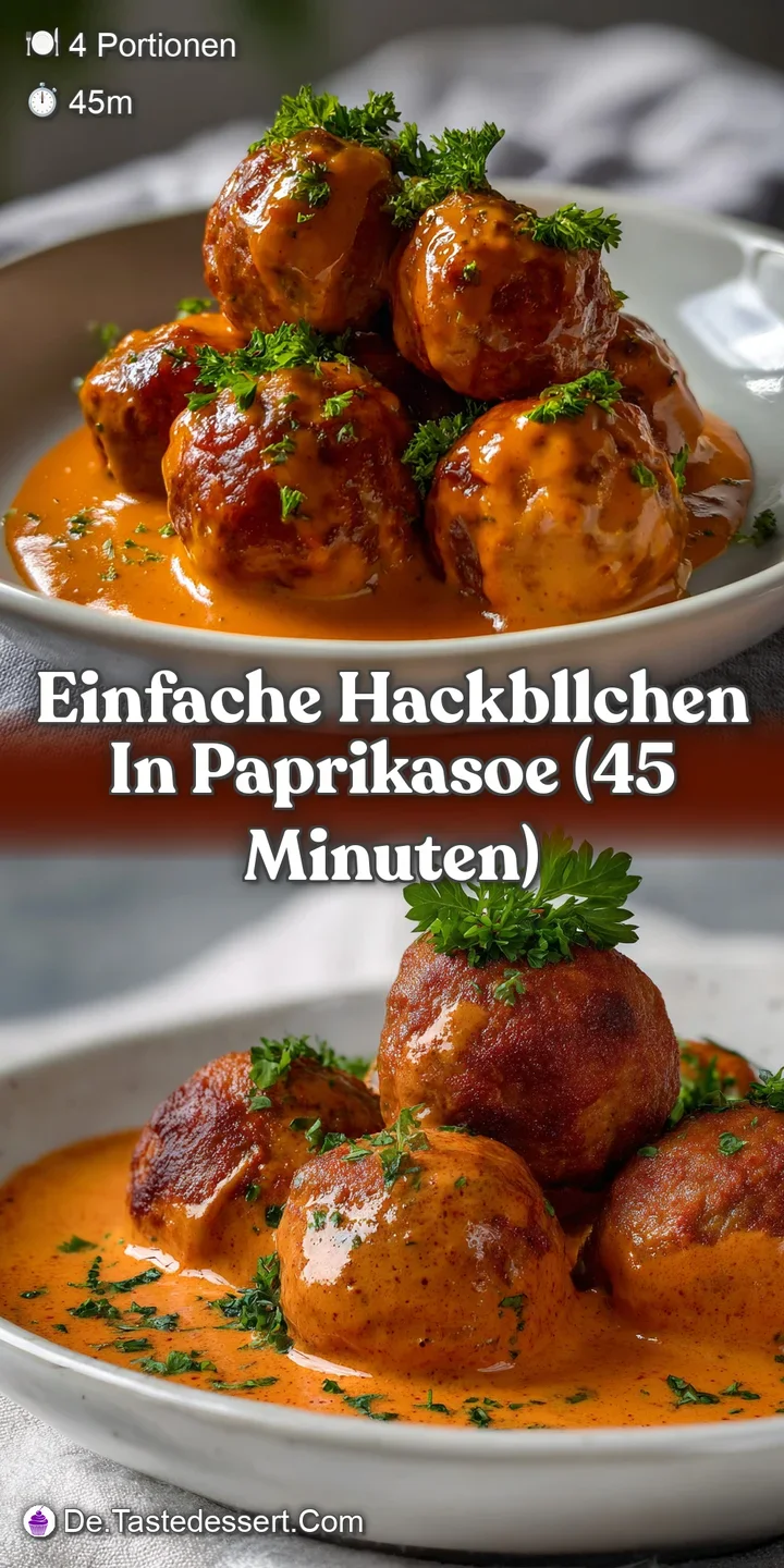 Einfache Hackbllchen in Paprikasoe (45 Minuten)