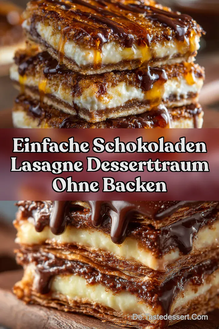 Einfache Schokoladen Lasagne DessertTraum Ohne Backen