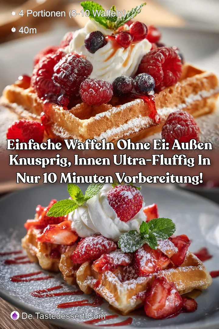 Einfache Waffeln ohne Ei: Au&szlig;en knusprig innen ultra-fluffig in nur 10 Minuten Vorbereitung!