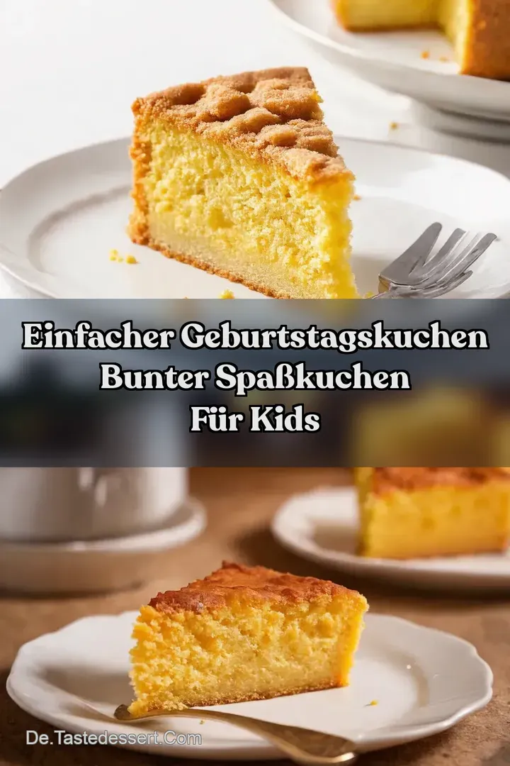 Einfacher Geburtstagskuchen Bunter Spa&szlig;kuchen f&uuml;r Kids