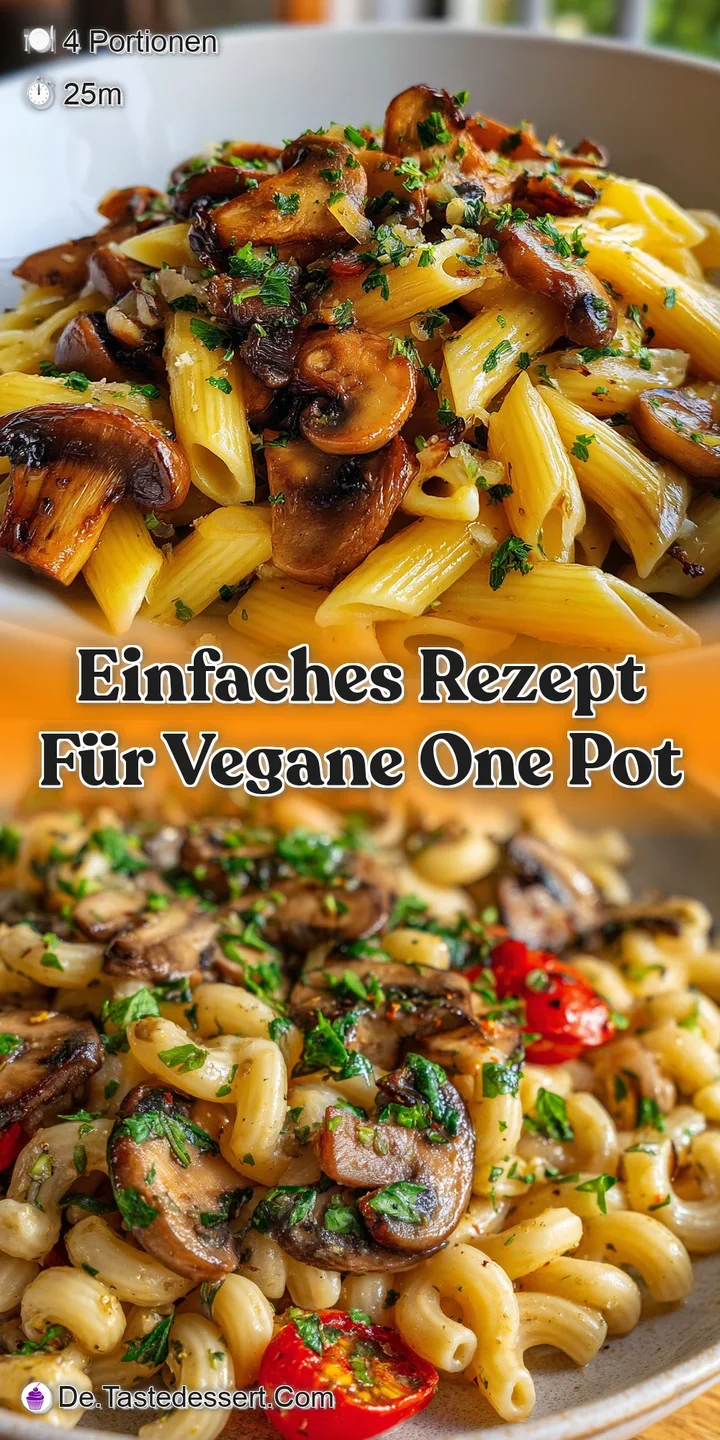 Close-up view of a forkful of vegan mushroom pasta, highlighting the glossy sauce and appealing texture of the dish.