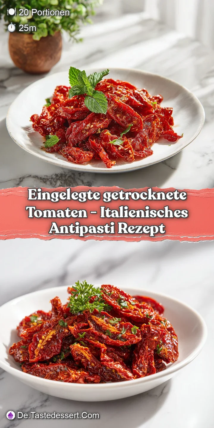 Close-up of plump, ruby-red sun-dried tomatoes infused with aromatic herbs and glistening oil, bursting with flavor.