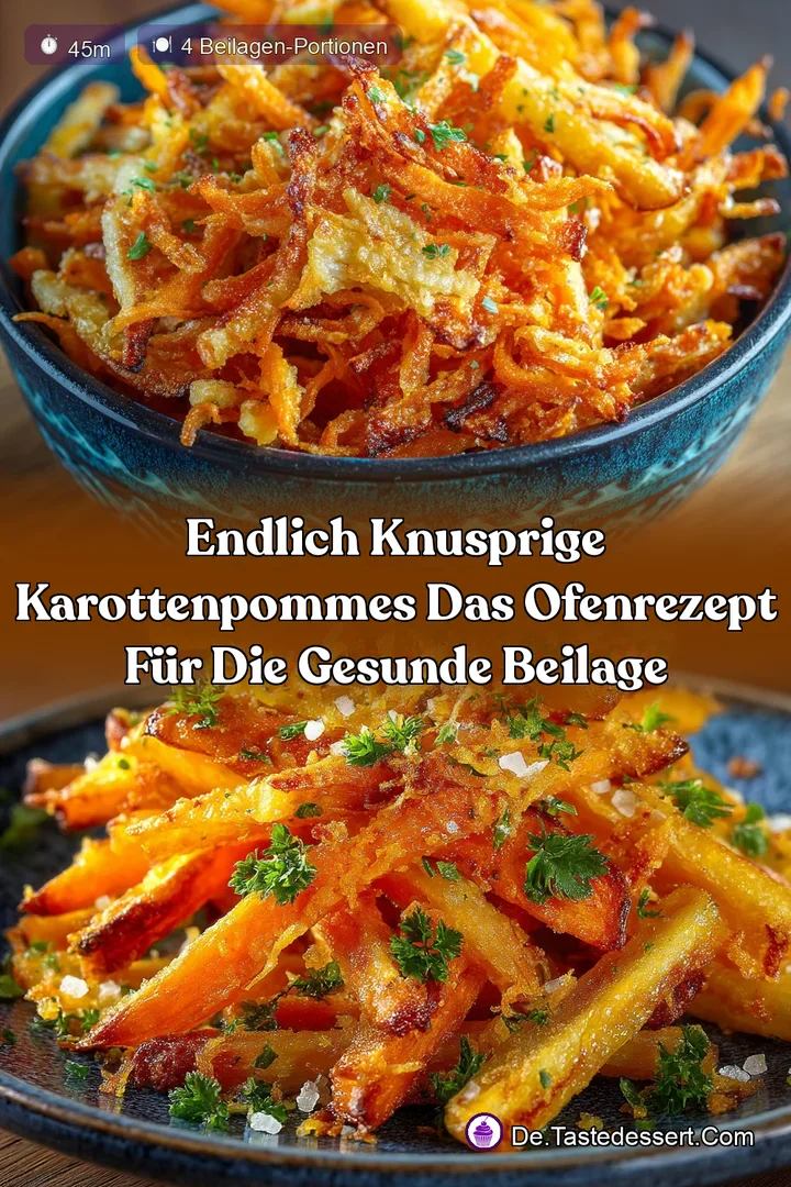 Endlich knusprige KarottenPommes Das OfenRezept f&uuml;r die gesunde Beilage