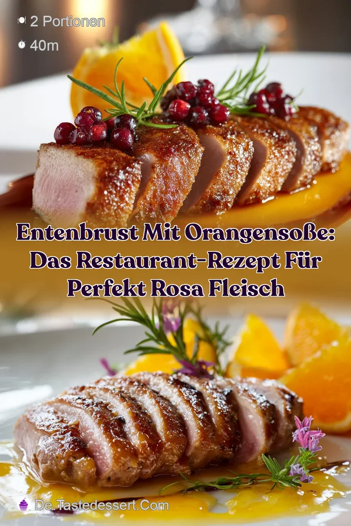 Entenbrust mit Orangenso&szlig;e: Das Restaurant-Rezept f&uuml;r perfekt rosa Fleisch