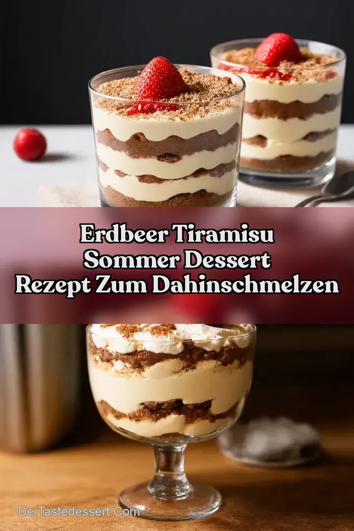 Erdbeer Tiramisu Sommer Dessert Rezept zum Dahinschmelzen