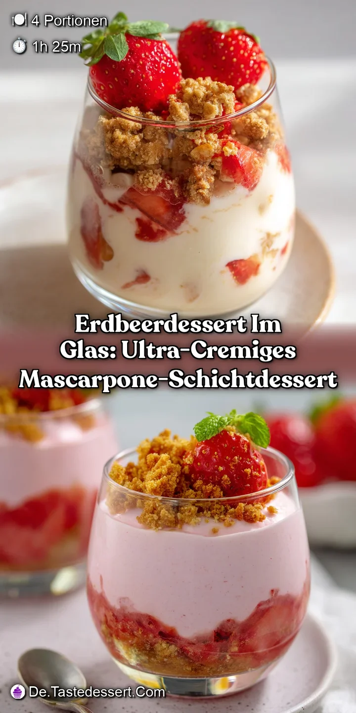 ErdbeerDessert im Glas: Ultra-Cremiges Mascarpone-Schichtdessert