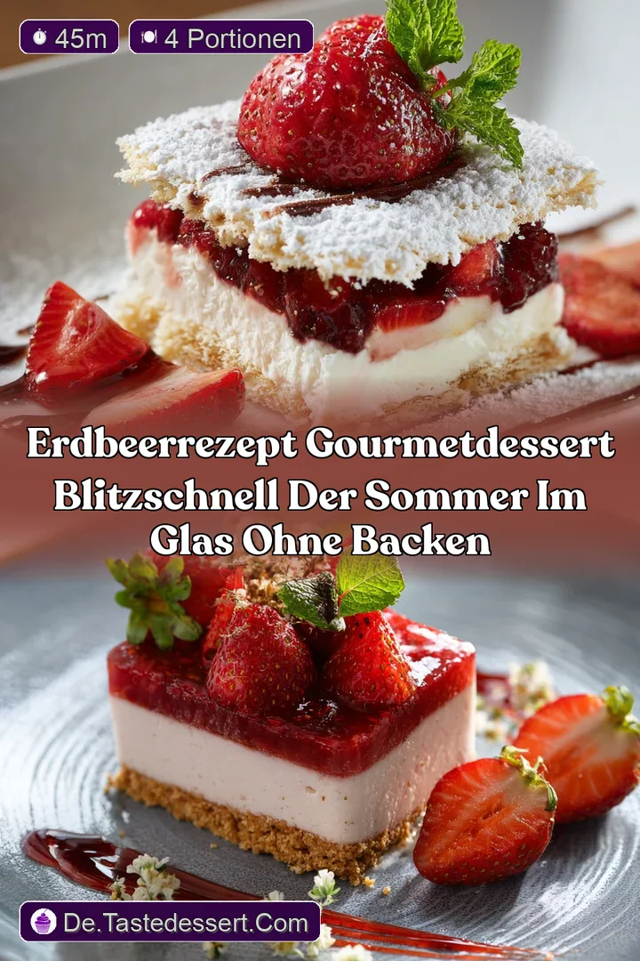 ErdbeerRezept GourmetDessert blitzschnell Der Sommer im Glas ohne Backen
