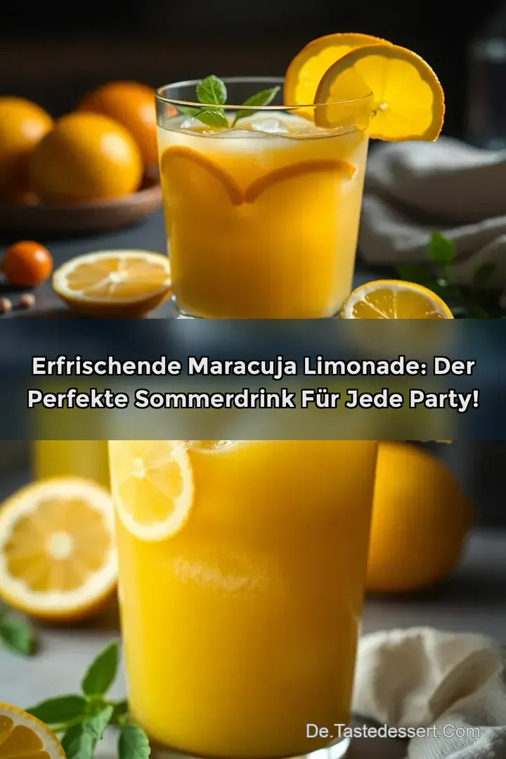 Erfrischende Maracuja Limonade: Der perfekte Sommerdrink für jede Party!