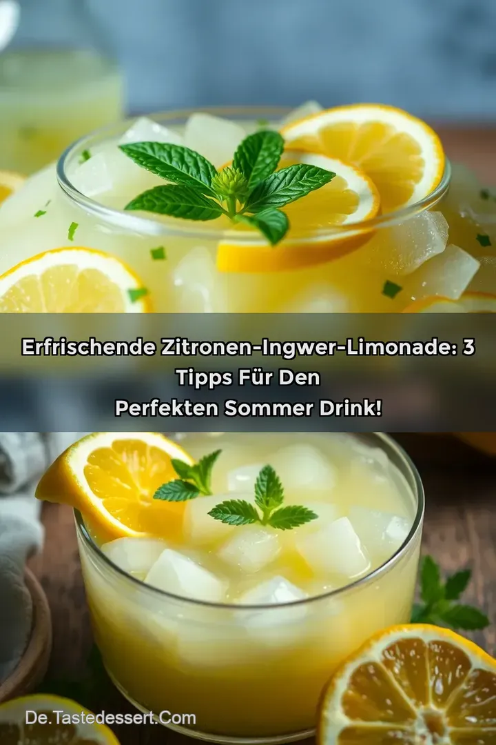 Erfrischende Zitronen-Ingwer-Limonade: 3 Tipps für den perfekten Sommer Drink!