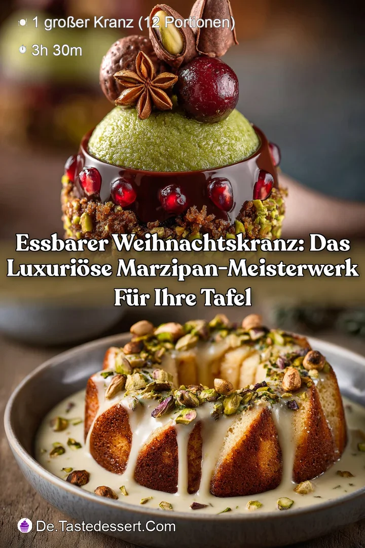 Essbarer Weihnachtskranz: Das luxuri&ouml;se Marzipan-Meisterwerk f&uuml;r Ihre Tafel
