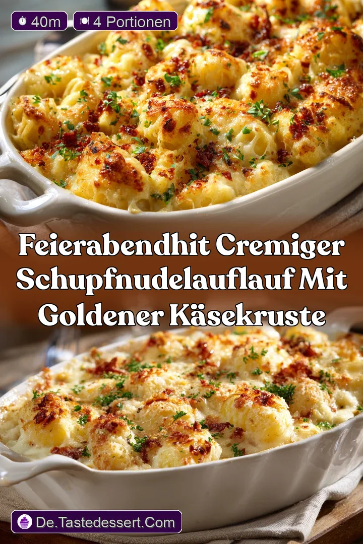 FeierabendHit Cremiger SchupfnudelAuflauf mit goldener K&auml;sekruste