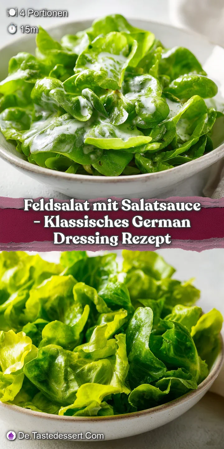 Close-up of tender field lettuce leaves coated in a delicate, emulsified dressing, promising a crisp and flavorful bite.