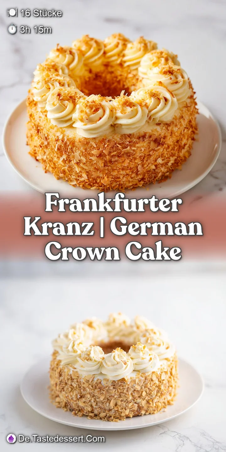 Detailaufnahme von luftiger, wei&szlig;er Buttercreme und kleinen, knusprigen Baiser-Tupfen auf goldgelbem Biskuitteig.