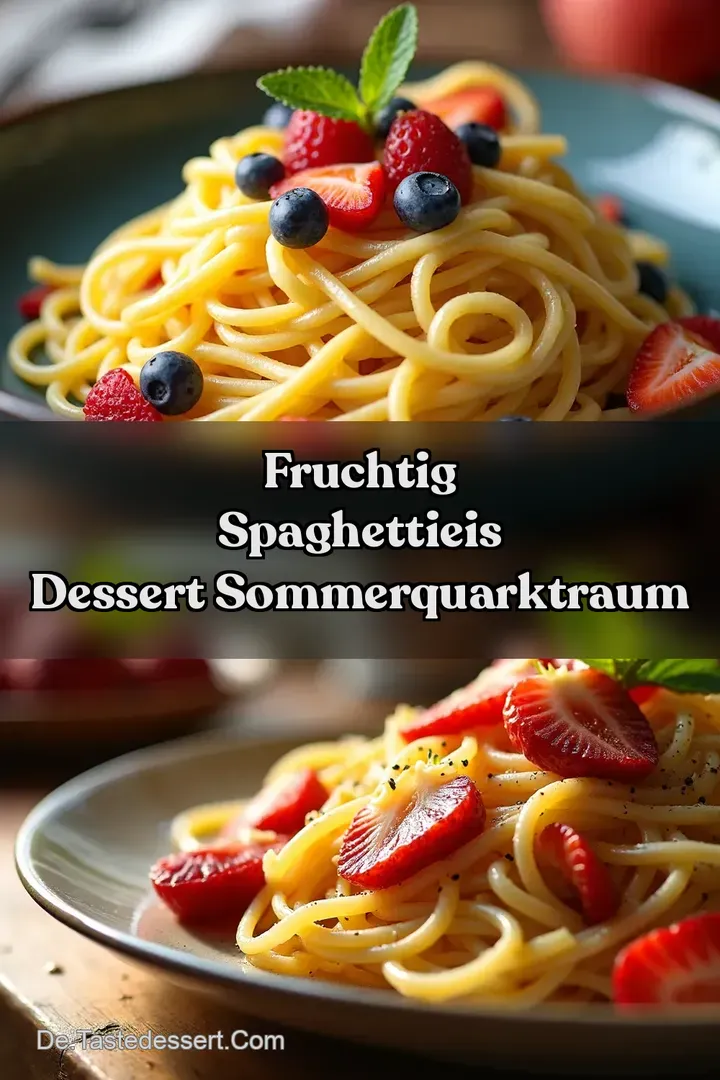 Fruchtig SpaghettiEis Dessert SommerQuarkTraum