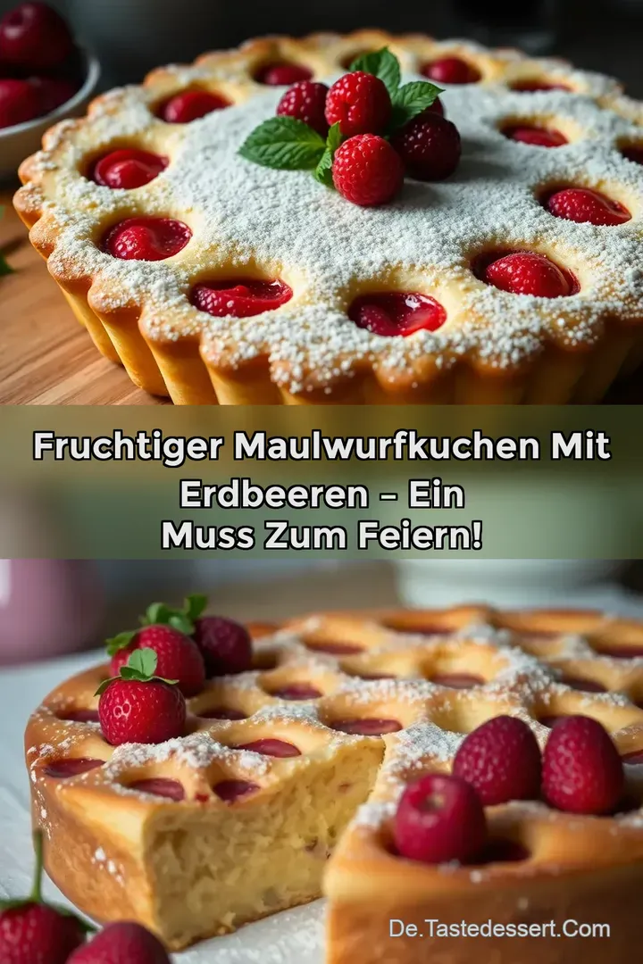 Fruchtiger Maulwurfkuchen mit Erdbeeren – Ein Muss zum Feiern!