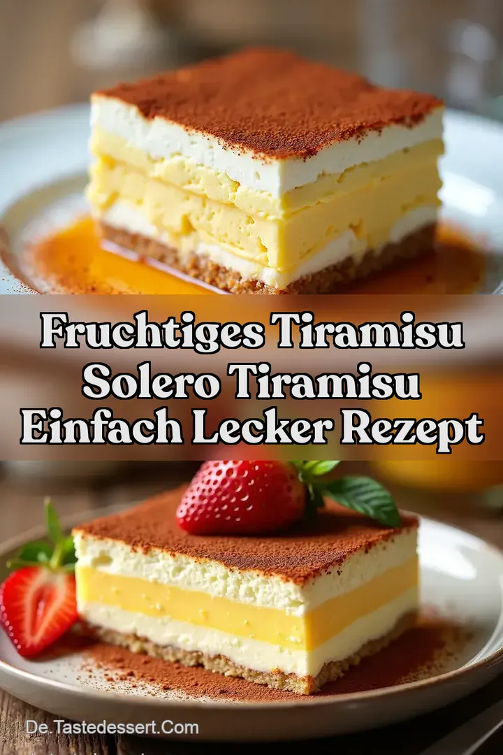 Fruchtiges Tiramisu Solero Tiramisu Einfach lecker Rezept