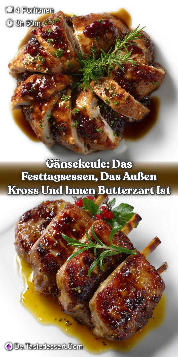 G&auml;nsekeule: Das Festtagsessen das au&szlig;en kross und innen butterzart ist