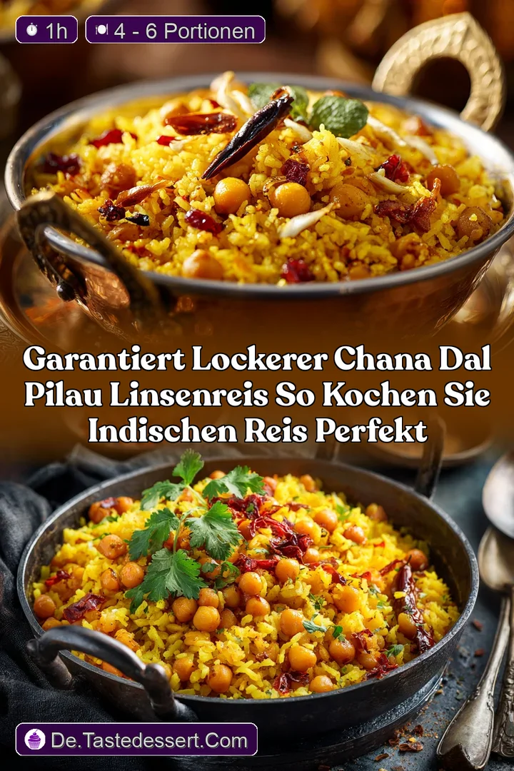 Garantiert lockerer Chana Dal Pilau Linsenreis So kochen Sie indischen Reis perfekt