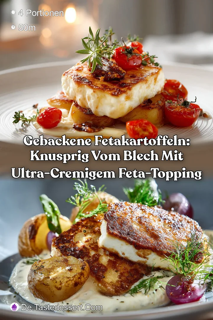 Gebackene FetaKartoffeln: Knusprig vom Blech mit ultra-cremigem Feta-Topping