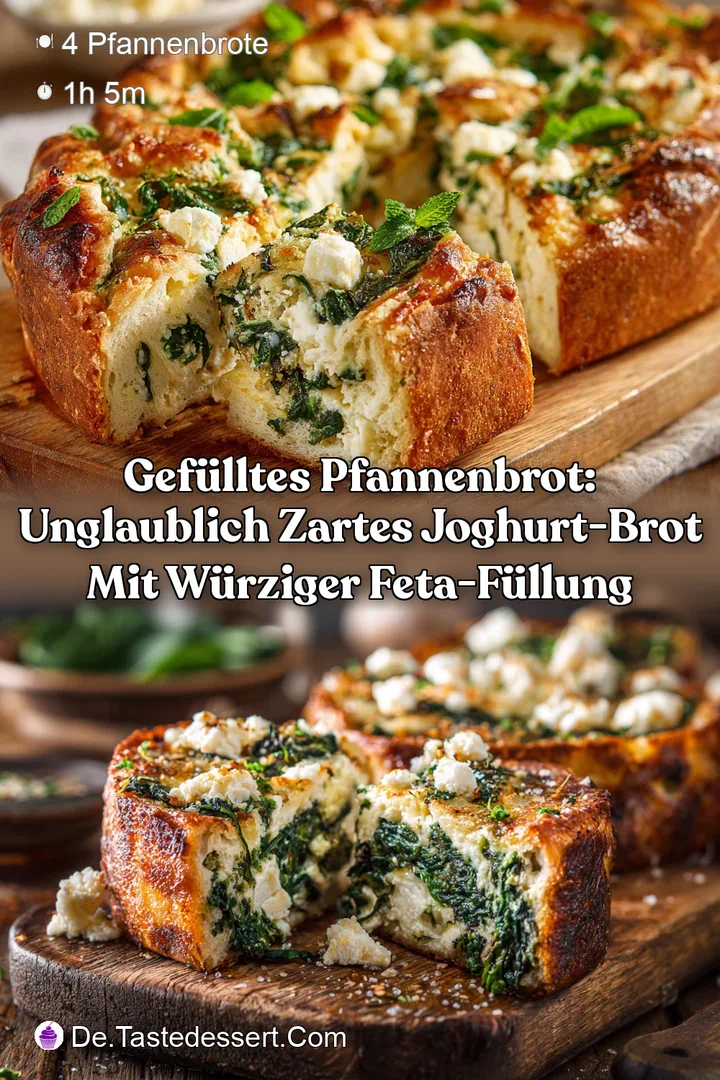 Gef&uuml;lltes Pfannenbrot: Unglaublich zartes Joghurt-Brot mit w&uuml;rziger Feta-F&uuml;llung