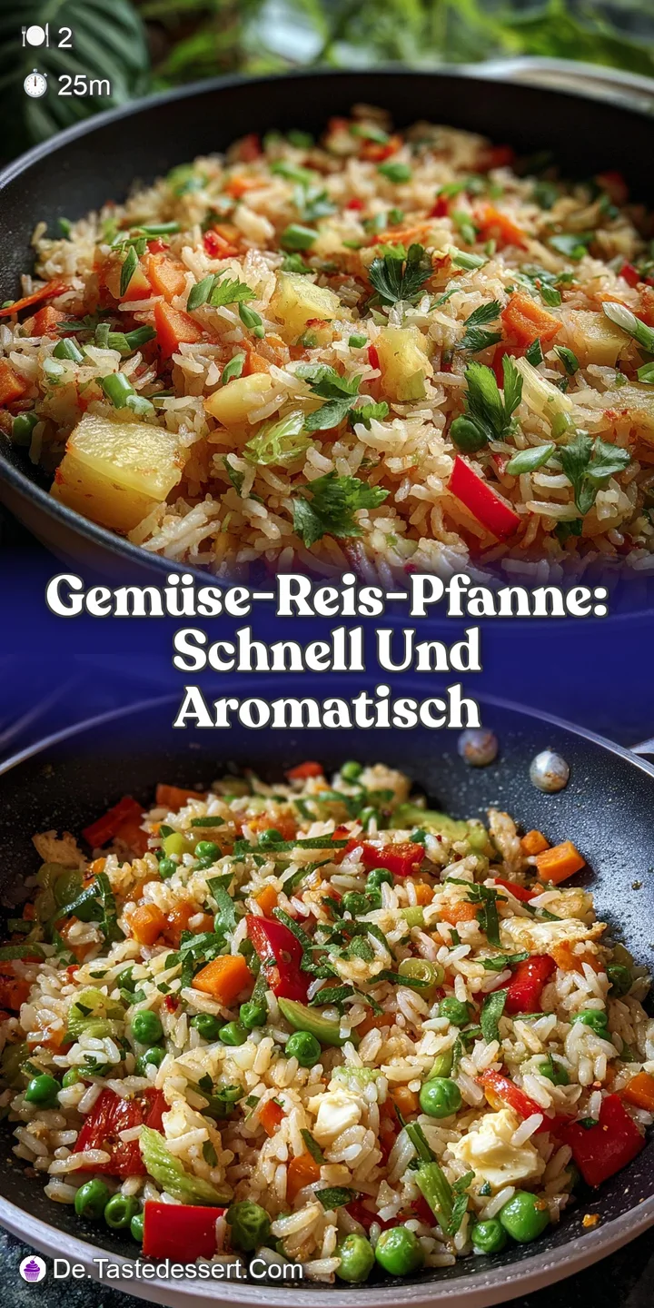 Close-up of a vegetable rice dish showcasing the vibrant colors of fresh veggies and glistening rice. Visible steam adds t...