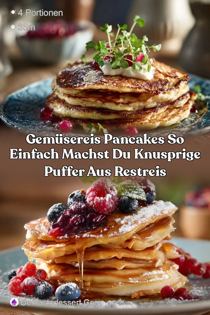 Gem&uuml;seReis Pancakes So einfach machst du knusprige Puffer aus Restreis