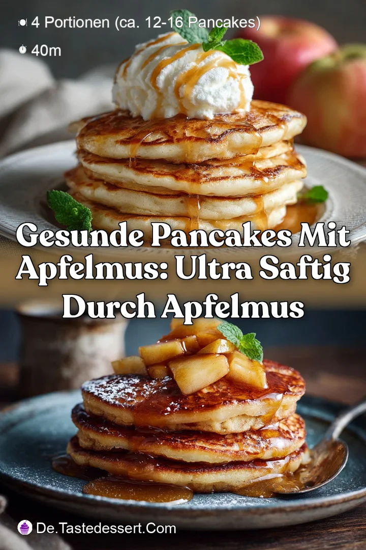 Gesunde Pancakes mit Apfelmus: Ultra saftig durch Apfelmus
