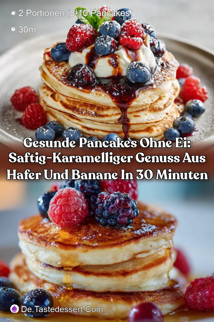 Gesunde Pancakes ohne Ei: Saftig-karamelliger Genuss aus Hafer und Banane in 30 Minuten