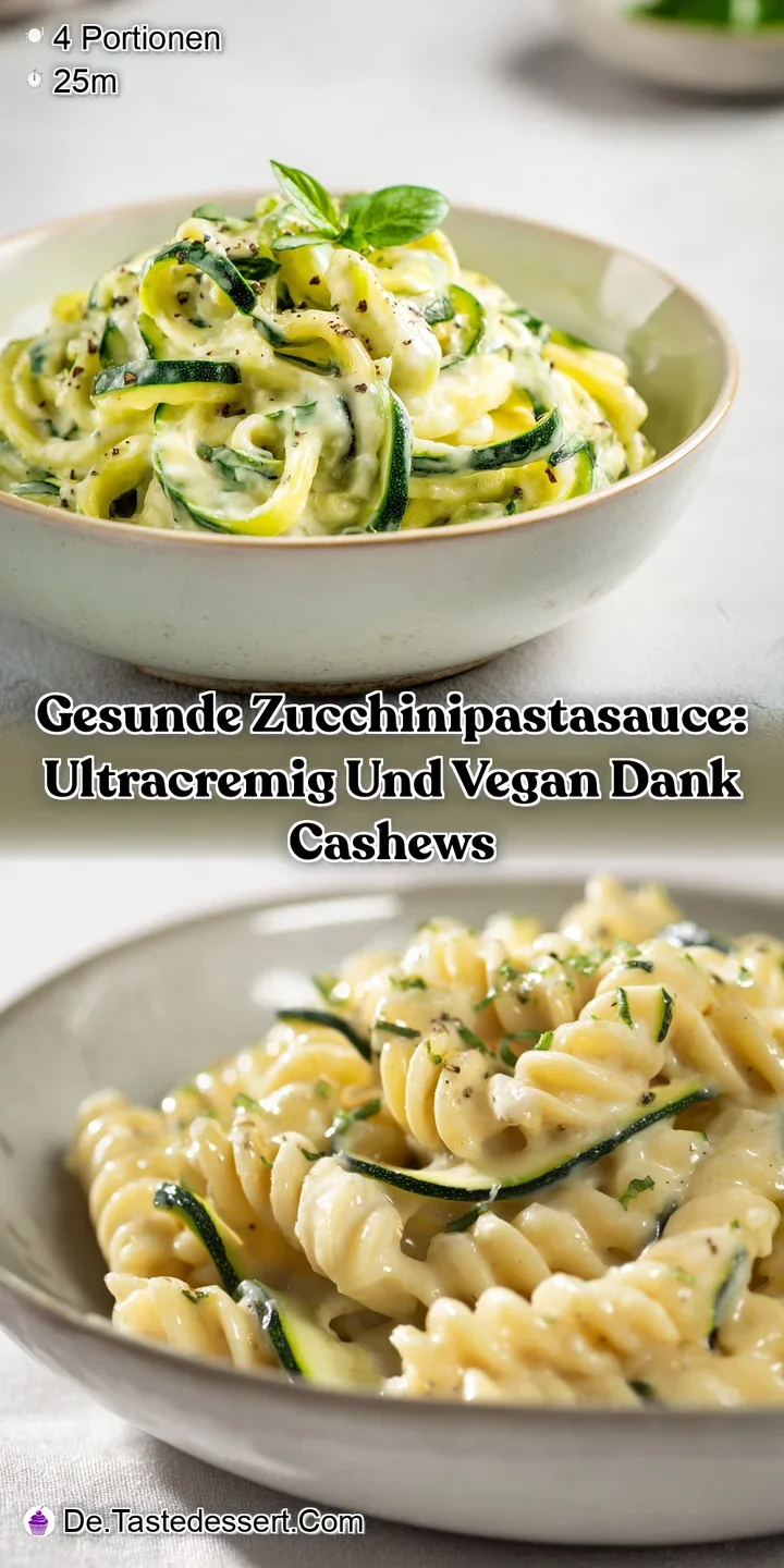 Gesunde ZucchiniPastasauce: Ultracremig und vegan dank Cashews