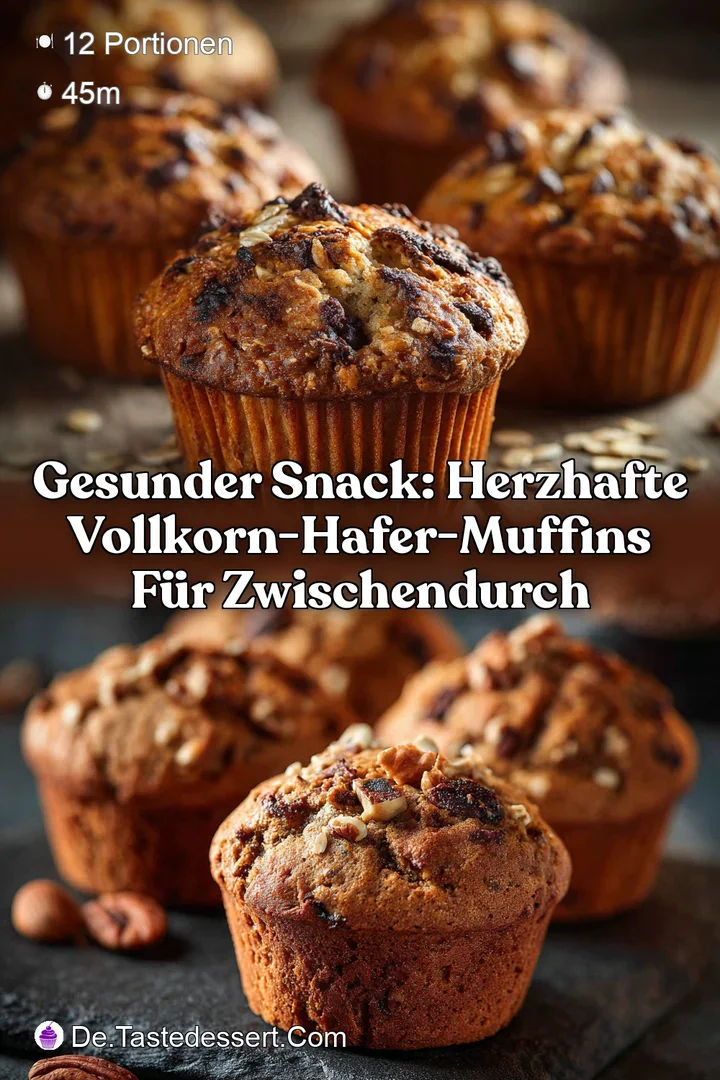 Gesunder Snack: Herzhafte Vollkorn-Hafer-Muffins f&uuml;r Zwischendurch