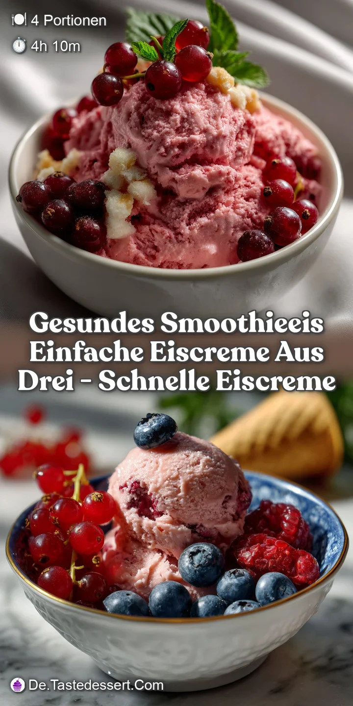 Gesundes SmoothieEis Einfache Eiscreme Aus Drei - Schnelle Eiscreme