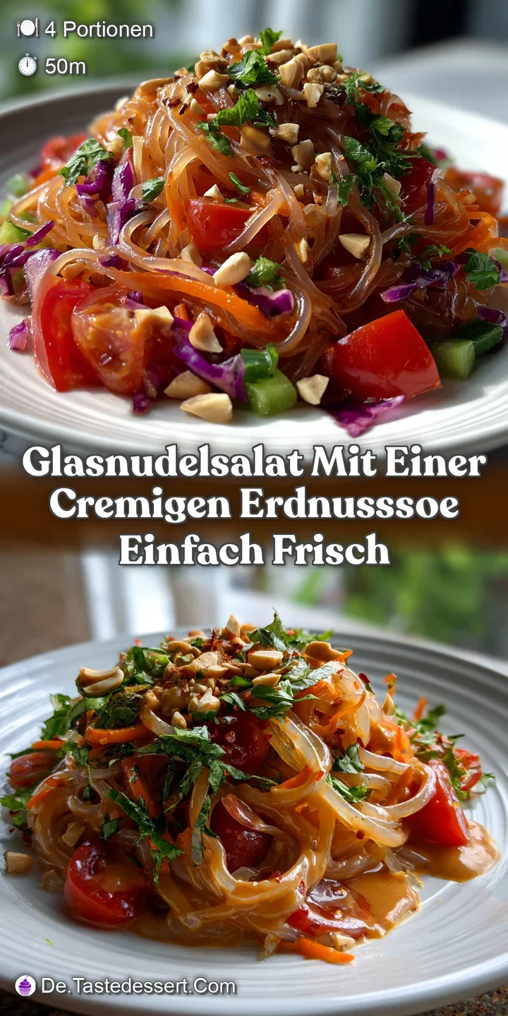 Glasnudelsalat mit einer cremigen Erdnusssoe Einfach Frisch