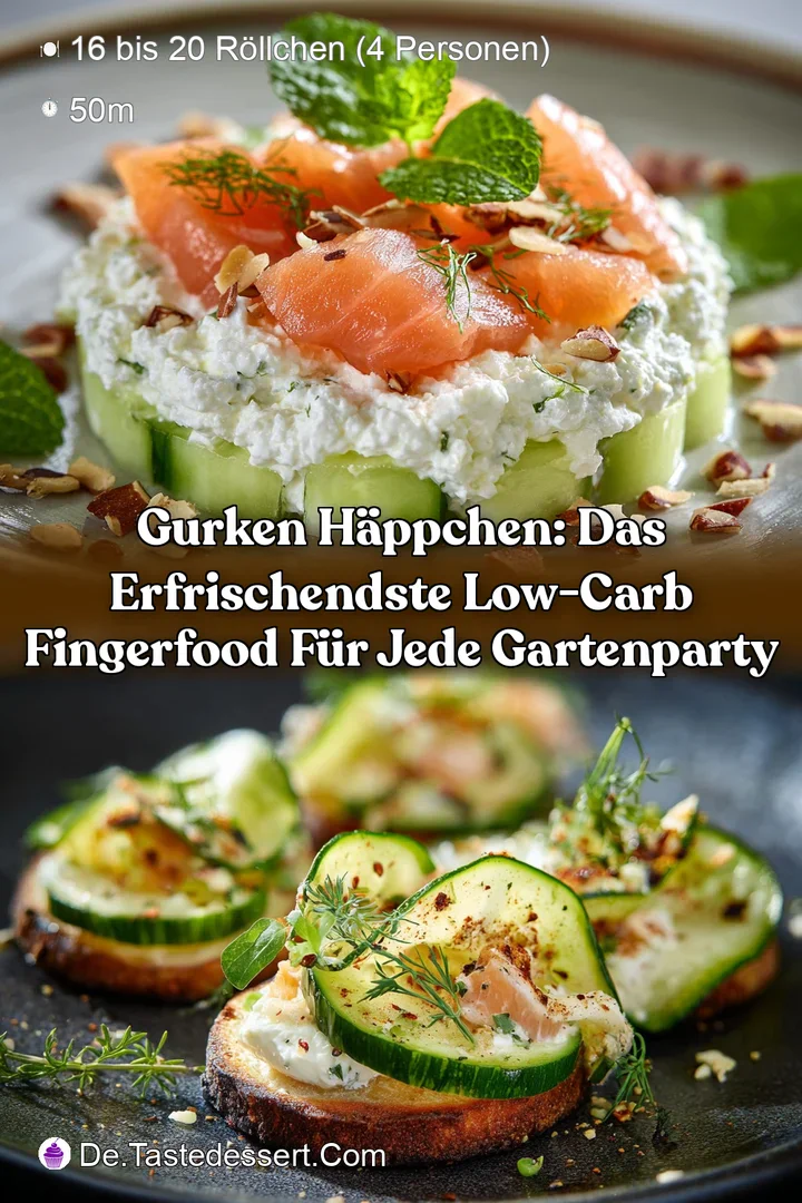 Gurken H&auml;ppchen: Das erfrischendste Low-Carb Fingerfood f&uuml;r jede Gartenparty