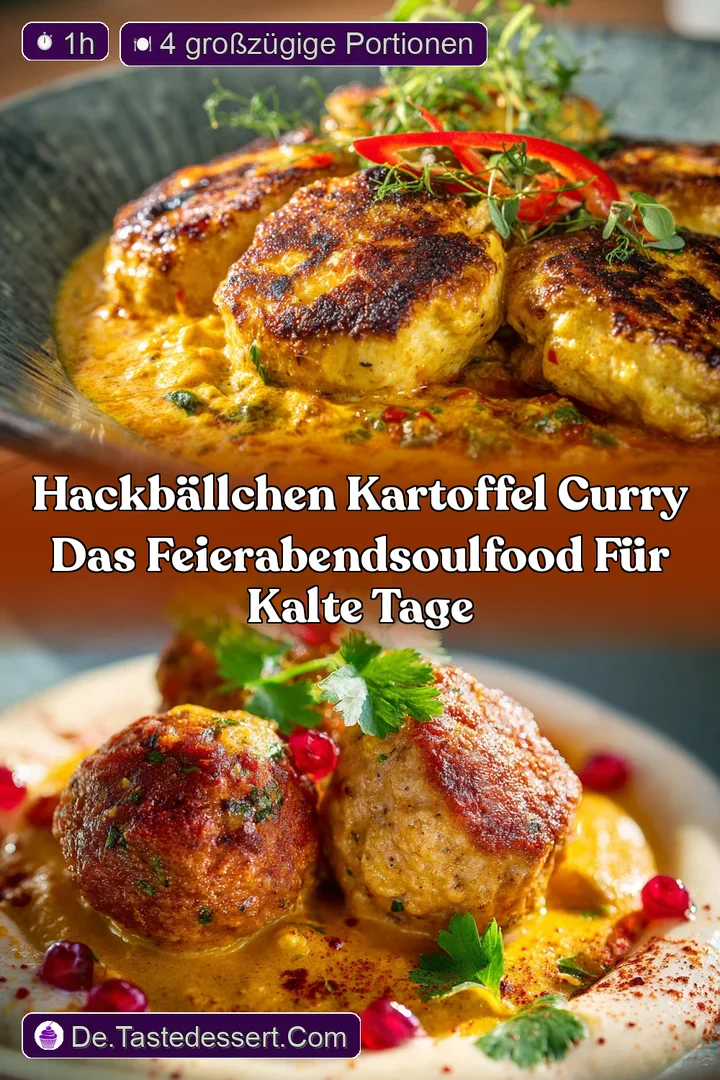 Hackb&auml;llchen Kartoffel Curry Das FeierabendSoulfood f&uuml;r kalte Tage
