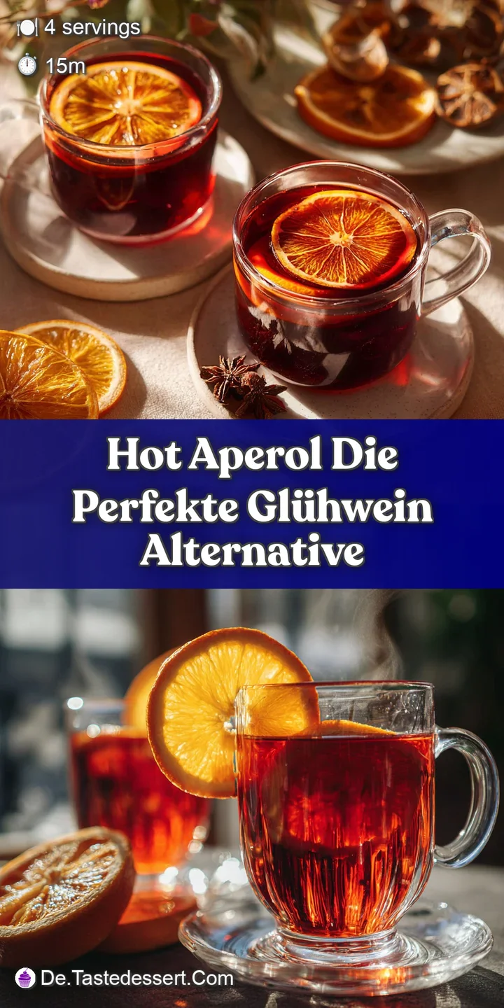 Close-up of a vibrant, steaming orange cocktail. Orange slice and star anise garnish. Condensation on glass suggests warmth.