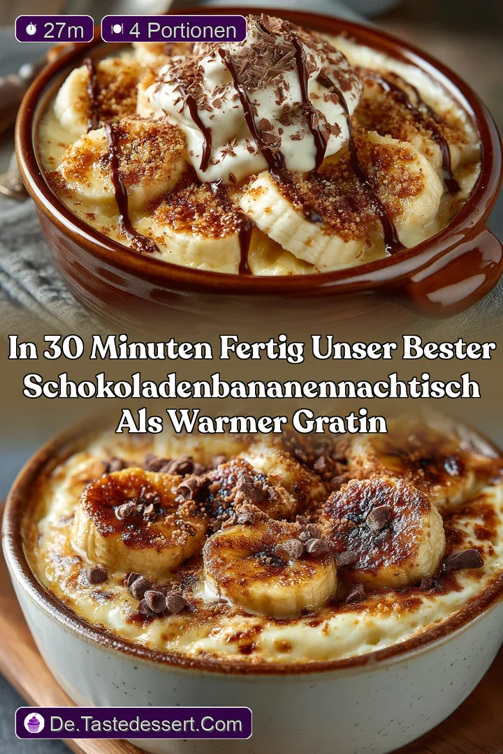 In 30 Minuten fertig Unser bester SchokoladenBananenNachtisch als warmer Gratin