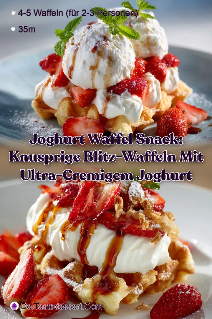 Joghurt Waffel Snack: Knusprige Blitz-Waffeln mit ultra-cremigem Joghurt
