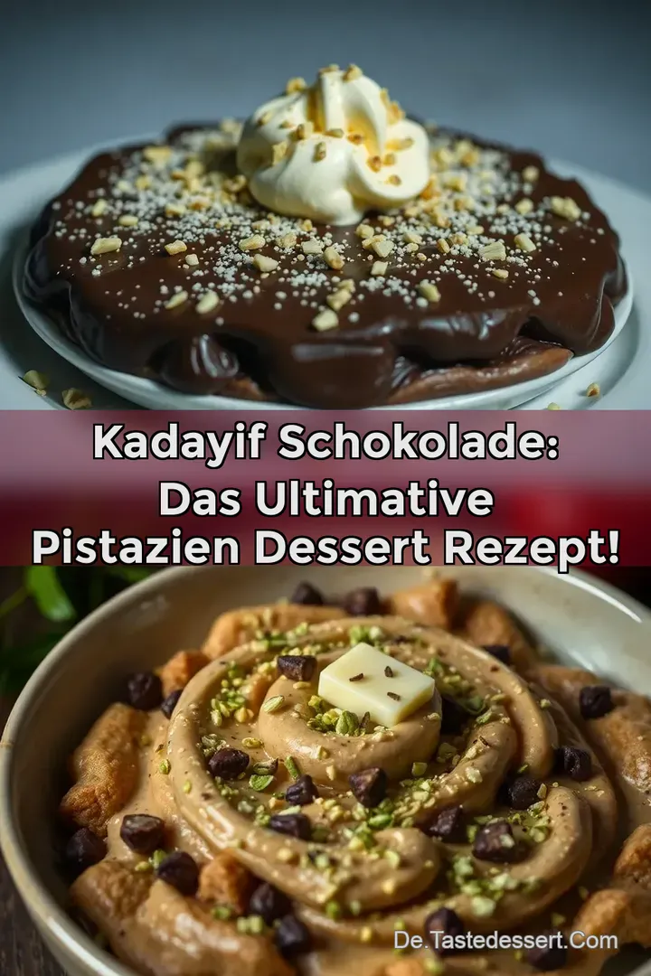 Kadayif Schokolade: Das ultimative Pistazien Dessert Rezept!
